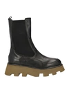 Elvio Zanon Woman Ankle Boots Black Size 10 Soft Leather In Black