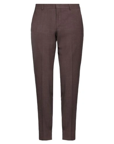Michael Kors Mens Man Pants Brown Size 40 Polyester, Wool, Linen, Elastane