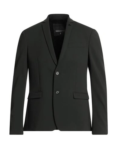 Patrizia Pepe Man Suit Jacket Military Green Size 38 Polyester, Viscose, Elastane In Green