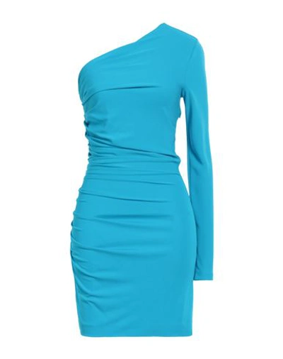Dsquared2 Woman Short Dress Azure Size L Viscose In Blue