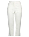 Jucca Woman Pants Cream Size 8 Linen, Cotton In White