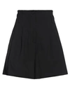 Suoli Woman Shorts & Bermuda Shorts Black Size 8 Viscose, Polyamide, Elastane