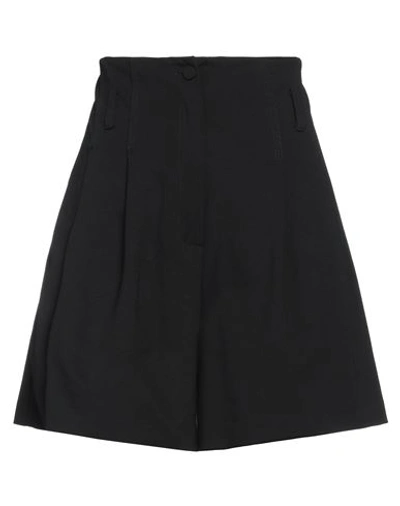 Suoli Woman Shorts & Bermuda Shorts Black Size 8 Viscose, Polyamide, Elastane