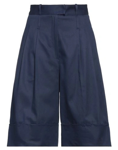 Jejia Woman Shorts & Bermuda Shorts Navy Blue Size 4 Cotton