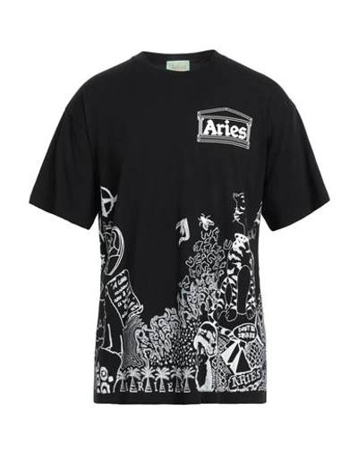 Aries Man T-shirt Black Size L Cotton