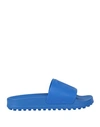 Tod's Woman Sandals Blue Size 7 Rubber