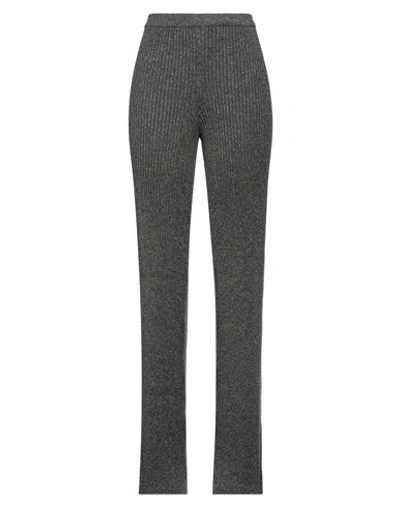 Alberta Ferretti Woman Pants Lead Size 4 Viscose, Polyamide, Polyester, Virgin Wool, Elastane In Grey