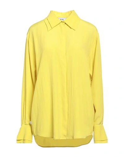 Jijil Woman Shirt Lime Green Size 10 Acetate, Silk