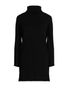 Semicouture Woman Mini Dress Black Size S Virgin Wool, Cashmere