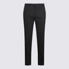 Mm6 Maison Margiela Black Virgin Wool Blend Pants In Black