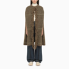 Stella Mccartney + Net Sustain Oversized Fringed Recycled Cotton-blend Cape In Multicolor