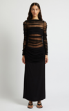 CHRISTOPHER ESBER RUCHED TULLE MAXI DRESS
