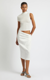 CHRISTOPHER ESBER FUSION ASYMMETRIC CUTOUT MIDI DRESS