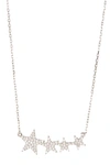 Adornia Crystal Necklace In Silver