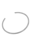 Adornia Water Resistant Open Cuff Bangle Bracelet In Silver