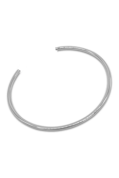 Adornia Water Resistant Open Cuff Bangle Bracelet In Silver