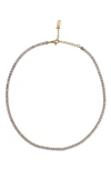 Adornia Water Resistant Cubic Zirconia Tennis Necklace In Yellow
