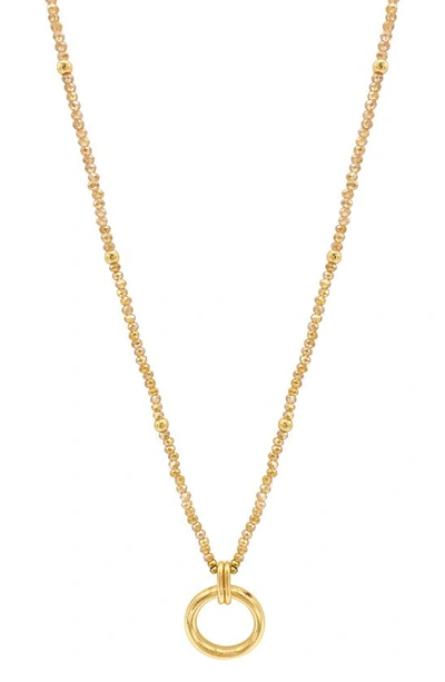 Adornia Circular Pendant Necklace In Gold