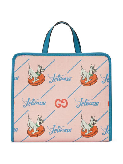 Gucci Kids' X The Jetsons Double G Logo Bag In Pink