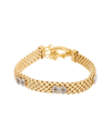 Meshmerise 18k Over Silver 0.12 Ct. Tw. Diamond Bracelet