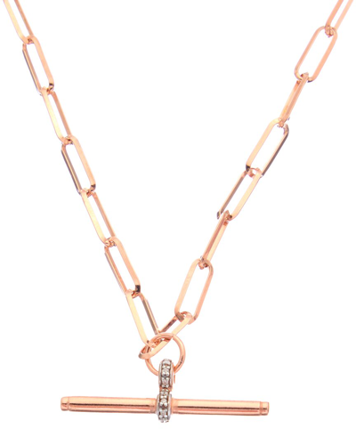 Meshmerise 18k Rose Gold Over Silver 0.06 Ct. Tw. Diamond Necklace