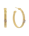 Meshmerise 18k Over Silver 0.06 Ct. Tw. Diamond Earrings