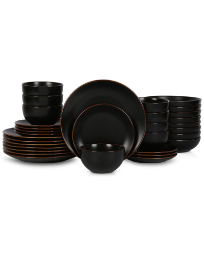 Stone Lain Brasa 32 Pc. Dinnerware Set, Service For 8 In Black