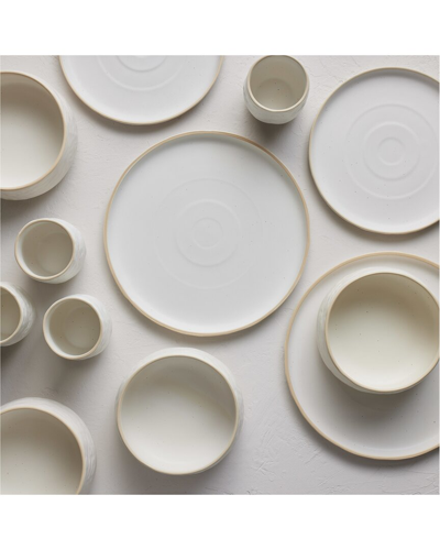 Stone By Mercer Project Shosai White Stoneware 32pc Dinnerware Set