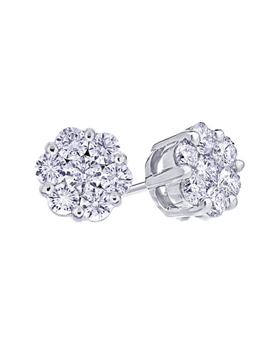 Suzy Levian 14k 2.00 Ct. Tw. Diamond Cluster Earrings