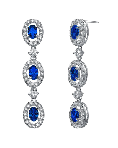 Genevive Silver Dangle Earrings