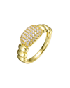 GENEVIVE GENEVIVE 14K OVER SILVER RING