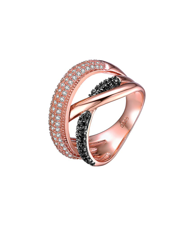 Genevive 14k Rose Gold Vermeil Cz Ring