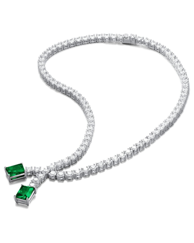 Genevive Silver Tennis Necklace