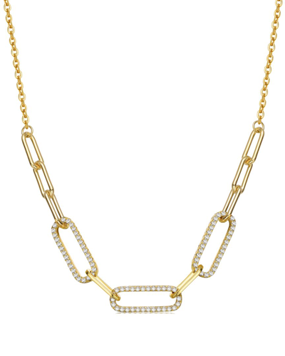 Genevive 14k Plated Chain Necklace