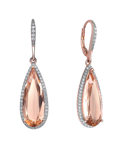 Genevive 18k Rose Gold Vermeil Earrings