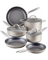 Anolon Achieve Hard Anodized Nonstick 10 Piece Cookware Pots And Pans Set