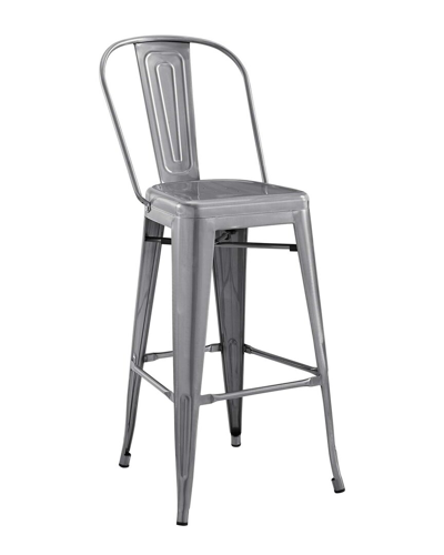 Modway Promenade Bar Side Stool In Gray