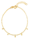 Sphera Milano 14k Over Silver Dainty Star Bracelet