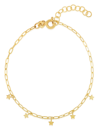 Sphera Milano 14k Over Silver Dainty Star Bracelet In Gold