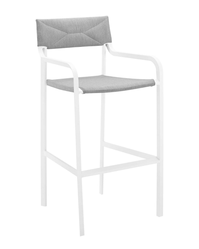 Modway Raleigh Stackable Outdoor Patio Aluminum Dining Armchair In White