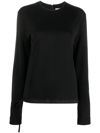 JIL SANDER ZIP-UP EXTRA-LONG SLEEVE SWEATSHIRT