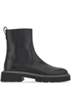 Ferragamo Man Ankle Boots Black Size 9 Calfskin In Black