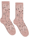 Alanui Bandana-print Ankle Socks In Pink