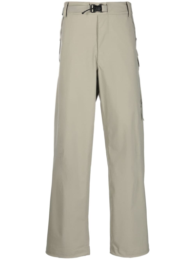 C.p. Company Multiple-pocket Straight-leg Trousers In Green