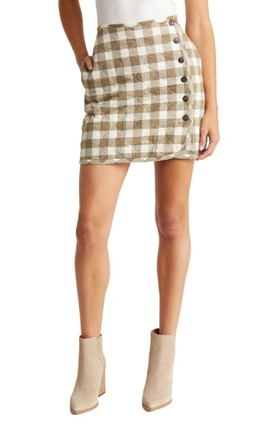 Madewell Flannel Mini Skirt In Brown