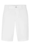 Hugo Boss Drax Slim Fit Water Repellent Flat Front Shorts In White
