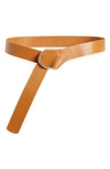 Ada Pia Leather Belt In Sundial