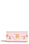 BALMAIN B-BUZZ 23 CALFSKIN LEATHER CLUTCH