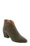 Bueno Sophie Block Heel Bootie In Dark Khaki Suede