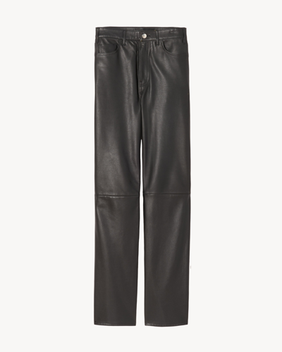 Nili Lotan Willis Leather Pants In Black